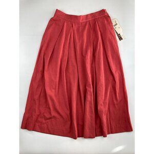 Vintage NWT Suburbans Made in the U.S.A. Women's 10 Deep Coral Pleated Skirt